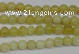 COP330 15.5 inches 4mm round yellow opal gemstone beads wholesale