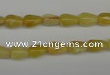 COP337 15.5 inches 6*9mm teardrop yellow opal gemstone beads