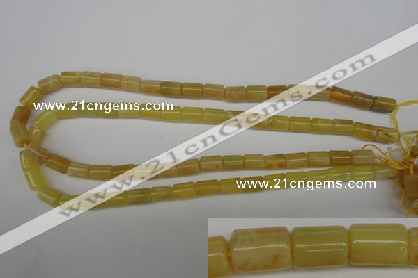 COP338 15.5 inches 8*11mm tube yellow opal gemstone beads