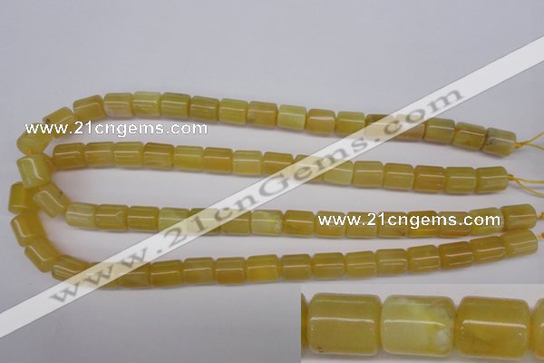 COP339 15.5 inches 10*12mm tube yellow opal gemstone beads