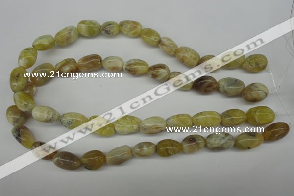 COP341 15.5 inches 10*14mm – 14*20mm nuggets yellow opal gemstone beads