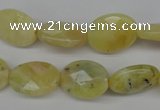 COP343 15.5 inches 13*18mm faceted oval yellow opal gemstone beads