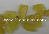 COP348 Top-drilled 7*8mm – 24*25mm freeform yellow opal gemstone beads