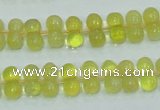 COP354 15.5 inches 6*12mm bone shape yellow opal gemstone beads