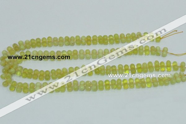 COP354 15.5 inches 6*12mm bone shape yellow opal gemstone beads