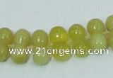 COP355 15.5 inches 8*16mm bone shape yellow opal gemstone beads