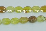 COP360 15.5 inches 8*10mm oval yellow opal gemstone beads wholesale