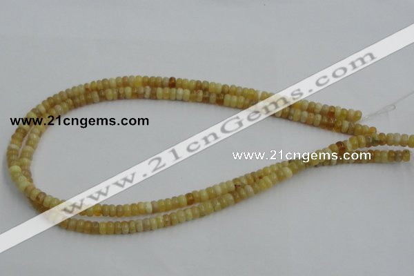 COP370 15.5 inches 4*6mm rondelle yellow opal gemstone beads