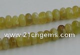 COP371 15.5 inches 5*8mm rondelle yellow opal gemstone beads