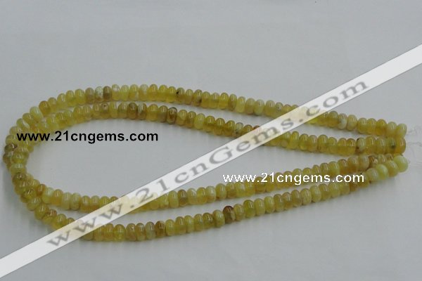 COP371 15.5 inches 5*8mm rondelle yellow opal gemstone beads