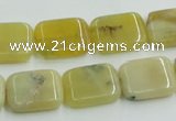 COP373 15.5 inches 13*18mm rectangle yellow opal gemstone beads