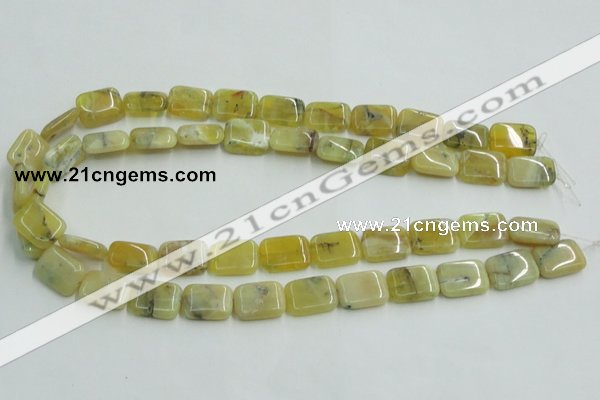 COP373 15.5 inches 13*18mm rectangle yellow opal gemstone beads