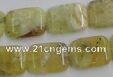 COP374 15.5 inches 15*20mm rectangle yellow opal gemstone beads