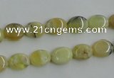 COP375 15.5 inches 8*10mm oval yellow opal gemstone beads wholesale