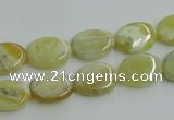 COP376 15.5 inches 10*14mm oval yellow opal gemstone beads wholesale