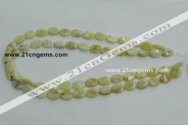 COP376 15.5 inches 10*14mm oval yellow opal gemstone beads wholesale