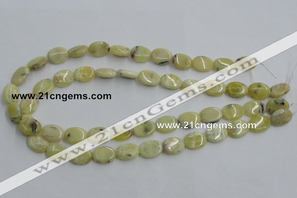 COP377 15.5 inches 12*16mm oval yellow opal gemstone beads wholesale
