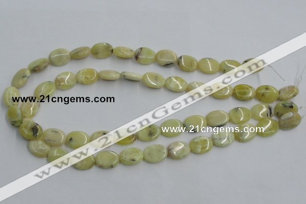 COP377 15.5 inches 12*16mm oval yellow opal gemstone beads wholesale
