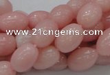 COP409 15.5 inches 10*14mm rice Chinese pink opal gemstone beads