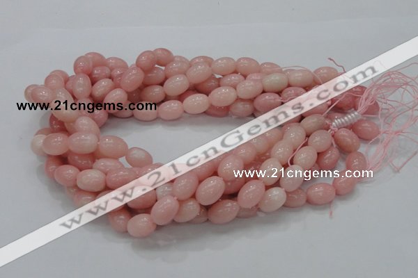 COP409 15.5 inches 10*14mm rice Chinese pink opal gemstone beads