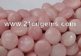 COP413 15.5 inches 10mm flat round Chinese pink opal gemstone beads