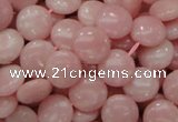 COP414 15.5 inches 12mm flat round Chinese pink opal gemstone beads