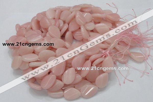 COP425 15.5 inches 18*24mm twisted teardrop Chinese pink opal gemstone bead