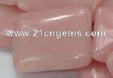 COP429 15.5 inches 30*40mm rectangle Chinese pink opal gemstone beads