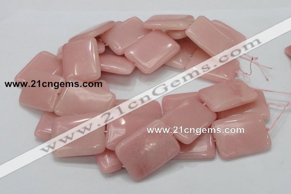 COP429 15.5 inches 30*40mm rectangle Chinese pink opal gemstone beads