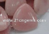 COP430 15.5 inches 30*30mm triangle Chinese pink opal gemstone beads