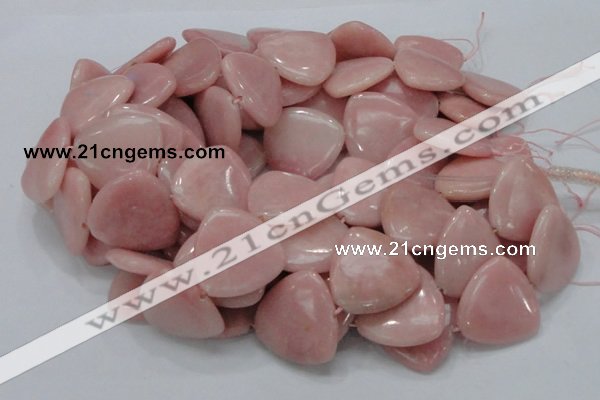 COP430 15.5 inches 30*30mm triangle Chinese pink opal gemstone beads