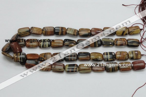 COP432 15.5 inches 13*18mm rectangle natural brown opal gemstone beads