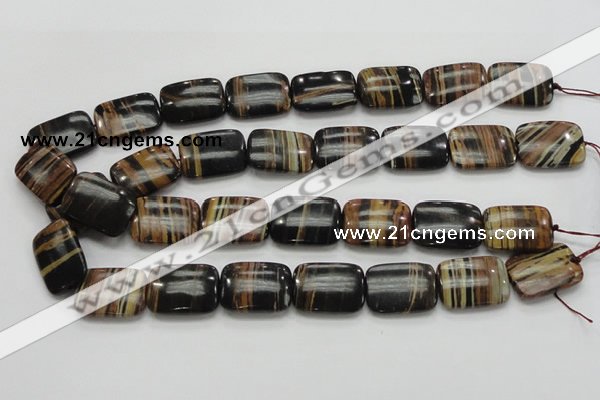 COP433 15.5 inches 18*25mm rectangle natural brown opal gemstone beads