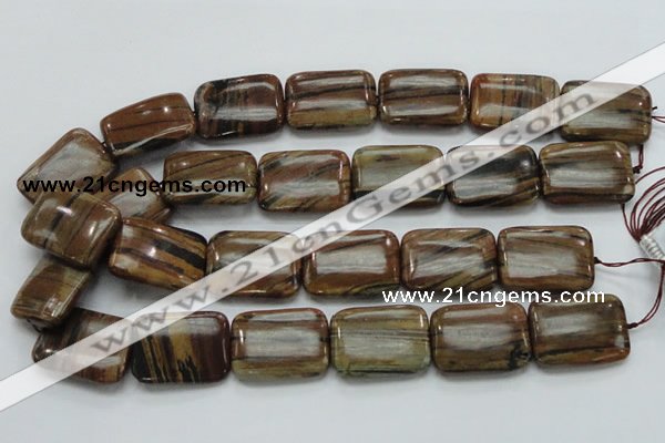 COP434 15.5 inches 22*30mm rectangle natural brown opal gemstone beads