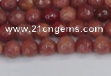 COP441 15.5 inches 4mm faceted round African blood jasper beads