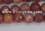 COP443 15.5 inches 8mm faceted round African blood jasper beads