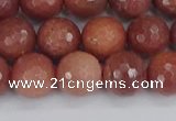 COP444 15.5 inches 10mm faceted round African blood jasper beads