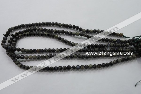 COP452 15.5 inches 6mm round natural grey opal gemstone beads