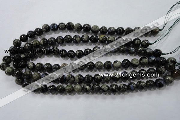 COP454 15.5 inches 10mm round natural grey opal gemstone beads