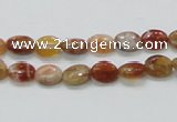 COP500 15.5 inches 6*8mm oval natural red opal gemstone beads