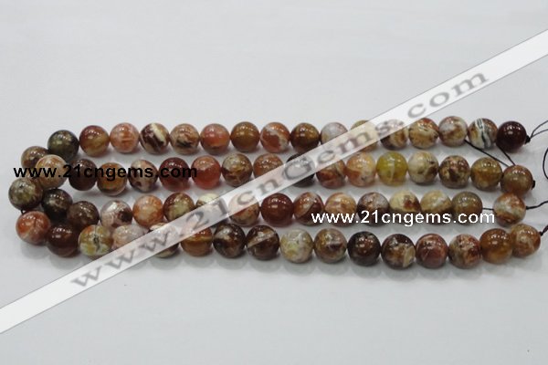 COP503 15.5 inches 12mm round natural red opal gemstone beads