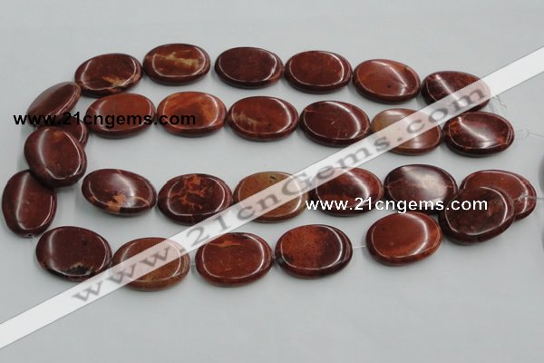 COP524 15.5 inches 22*30mm oval red opal gemstone beads wholesale