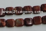 COP525 15.5 inches 10*10mm square red opal gemstone beads wholesale