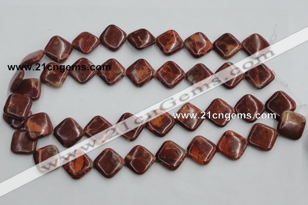 COP528 15.5 inches 18*18mm diamond red opal gemstone beads wholesale