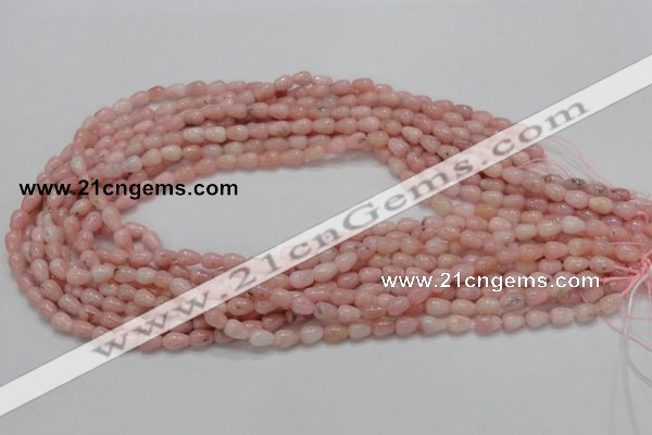 COP54 15.5 inches 5*8mm teardrop natural pink opal gemstone beads