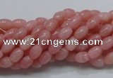 COP55 15.5 inches 5*7mm rice natural pink opal gemstone beads