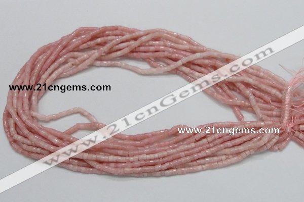 COP57 15.5 inches 2.5*3.5mm column natural pink opal gemstone beads