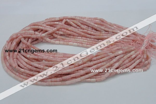 COP58 15.5 inches 4*7mm column natural pink opal gemstone beads