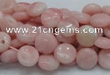 COP59 15.5 inches 6mm flat round natural pink opal gemstone beads