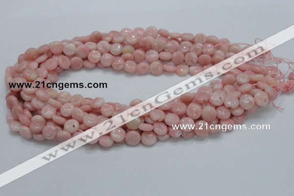 COP59 15.5 inches 6mm flat round natural pink opal gemstone beads